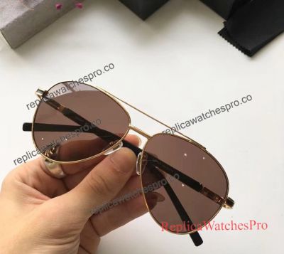 Fake Mont Blanc Black&Gold Frame Sunglasses